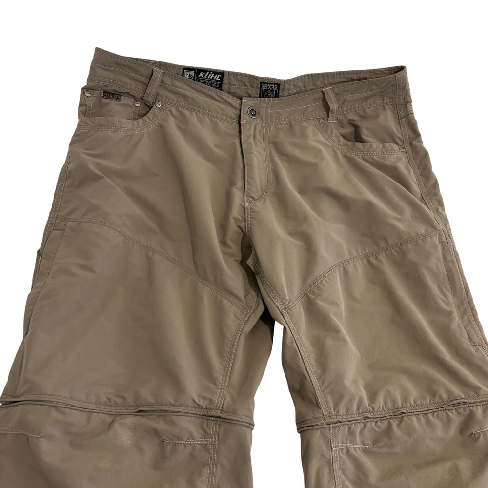 Kuhl Liberator Convertible Pants Mens 38x31 Khaki Tan Stealth Zip Off Hiking